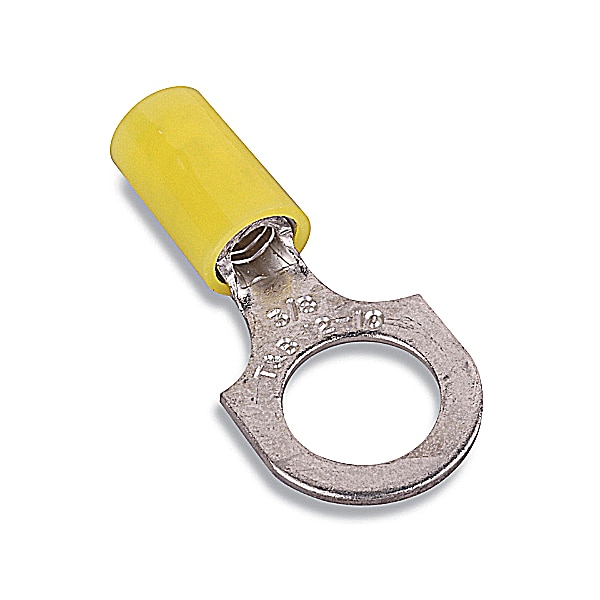 Abb Ring Terminal, #10 Stud Size, 10 AWG, 600 V, Nylon Insulated, Yellow, 500 PK RC363 - main